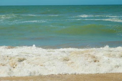 Waves on the Atlantic coast beach Stock Photos