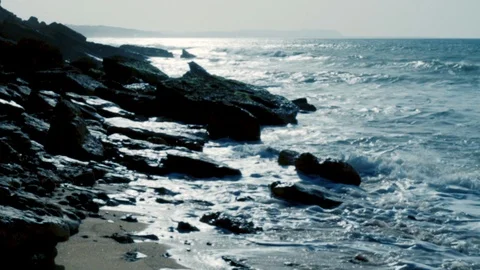 Waves on Atlantic cost Stock Footage 103541342