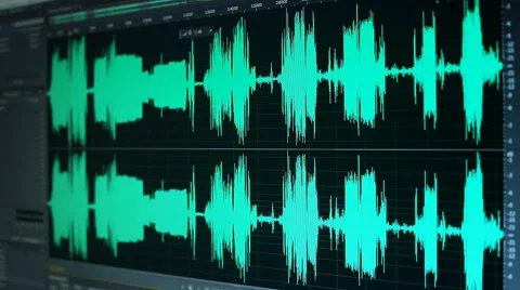 Waves audio sound editing Stock Footage 58085923