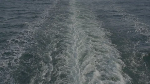 Waves from the back of a Finnish ferry Stock Footage 64555233