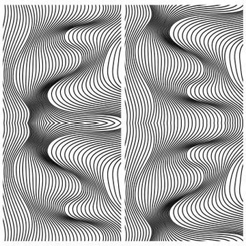 Waves background with distortion effect 스톡 일러스트