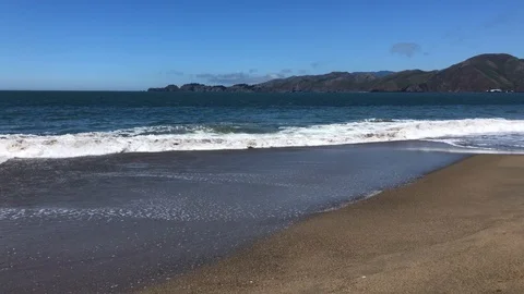 Waves at Baker Beach in San Francisco Stock Footage 114220509