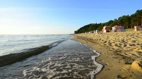Waves at the baltic sea coast Stock Footage 11962026