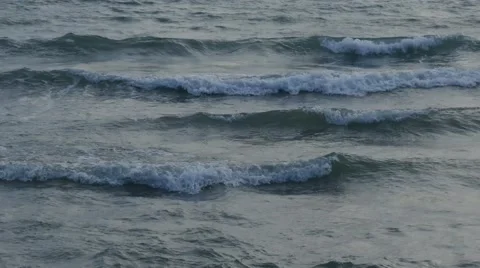 Waves Baltic Sea at Sunset Stock Footage 51146262