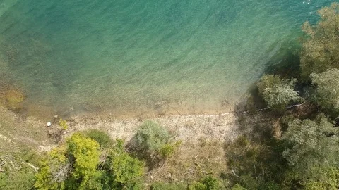 Waves Barrea lake Video stock 100359405