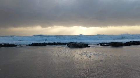Waves on the beach 1 Stock Footage 120954720