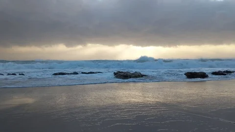 Waves on the beach 2 Stock Footage 120954719