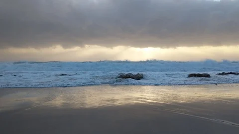 Waves on the beach 3 Stock Footage 120954736