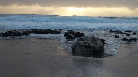 Waves on the beach 4 Stock Footage 120954742