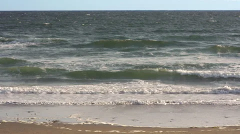Waves on Beach 4K Vídeo Stock 55227224