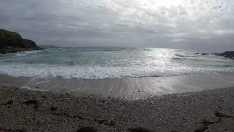 Waves on Beach 4k Stock Footage 162257868