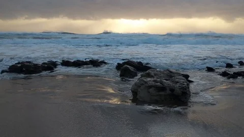 Waves on the beach 5 Stock Footage 120954754