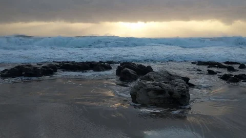Waves on the beach 6 Stock Footage 120954756