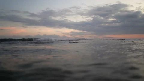 Waves At The Beach And Blue Sky with clouds Stock Footage 208051185