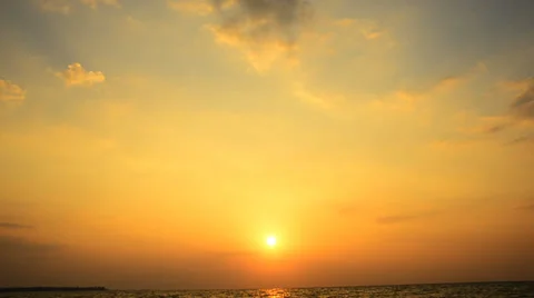 Waves at the beach and evening sunsets Stock Footage 23957246