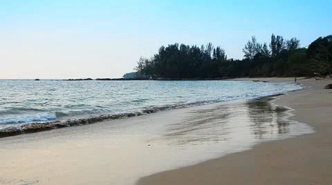 Waves at the beach and the sky Stock Footage 40467978