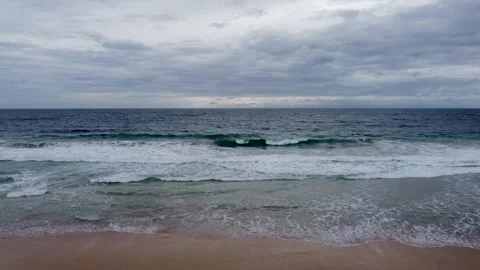 Waves on the beach of the Andaman Sea, view from above Stock Footage 166780372