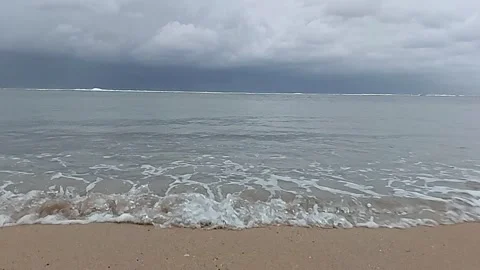 Waves on the beach in Bali Stock Footage 167346338