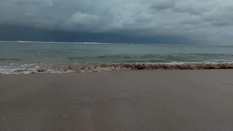 Waves on the beach in Bali Stock Footage 167346414