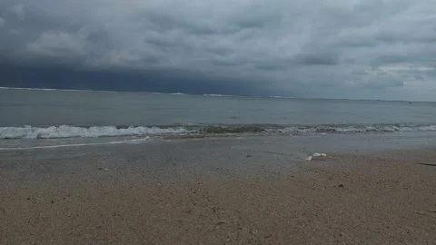 Waves on the beach in Bali Stock Footage 167346493