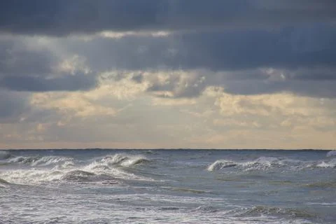 Waves on the beach of the Baltic Sea Stock Photos