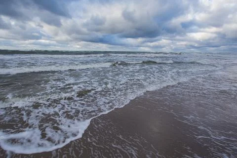 Waves on the beach of the Baltic Sea Stock Photos