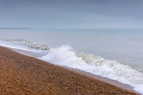 Waves at the beach in Brighton Stock Photos