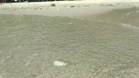 The waves on the beach of dalegan 스톡 동영상 201450531