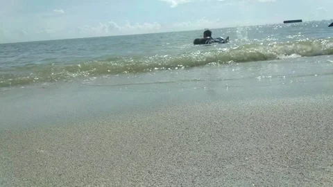 The waves on the beach of dalegan 스톡 동영상 201451248