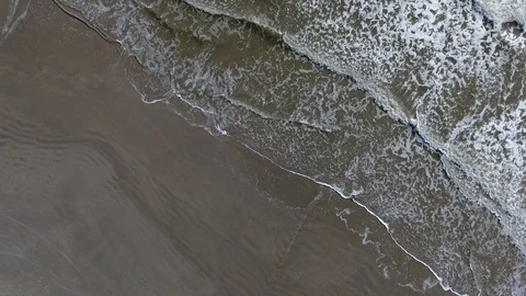 Waves on beach drone Stock Footage 101218542