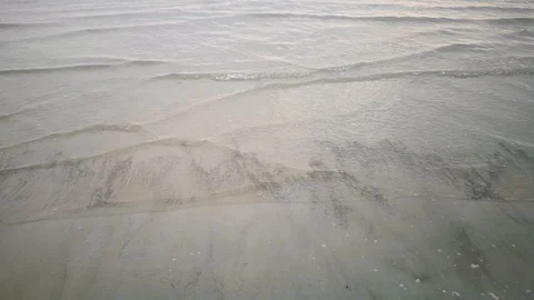 Waves On The Beach At Dusk. Stock Footage 99820849