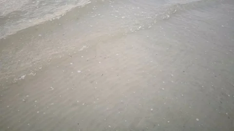 Waves On The Beach At Dusk. Stock Footage 99821056