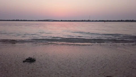 WAVES OF BEACH IN THE EVENING Video stock 111690525
