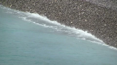 Waves on beach Stock Footage 8678442