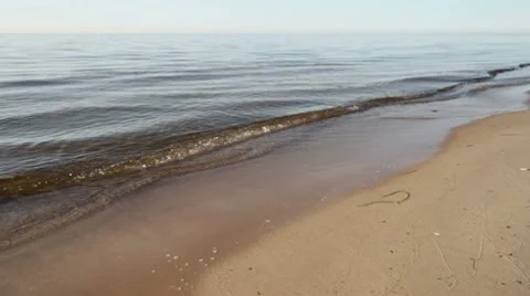 Waves on the beach Stock Footage 10574118