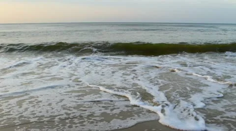 Waves on the beach Stock Footage 10579249