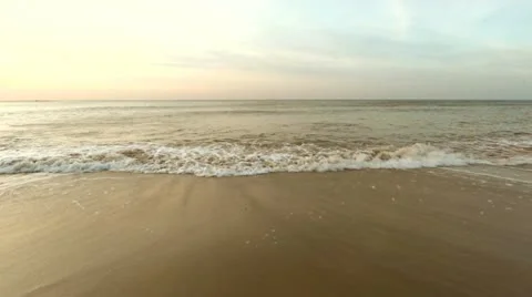 Waves on the beach Stock Footage 10579523