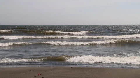 Waves On Beach Stock Footage 22774867