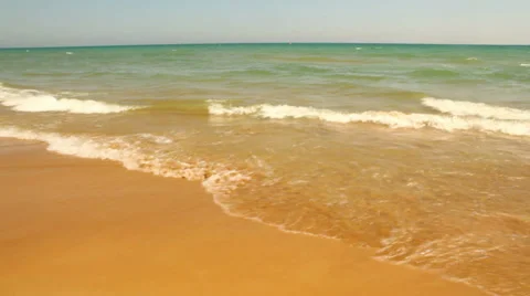 Waves on the beach Stock Footage 35573846