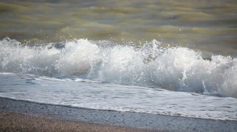 Waves on the beach. Stock Footage 37164951