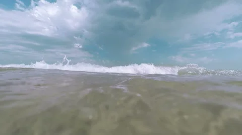 Waves on the beach Stockbeeldmateriaal 40670311