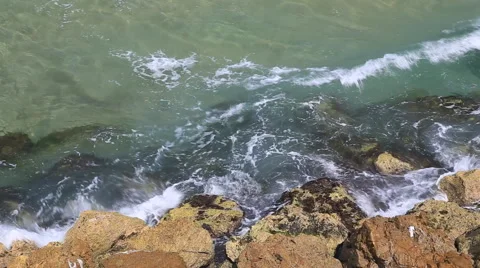 Waves On The Beach Stock Footage 42471324