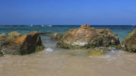 Waves On The Beach Stock Footage 42472138