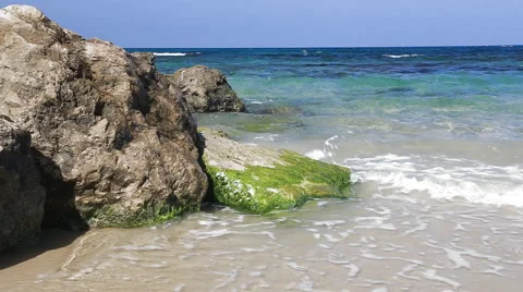 Waves On The Beach Stock Footage 42475561