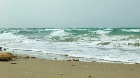 Waves on the beach Stock Footage 44990410