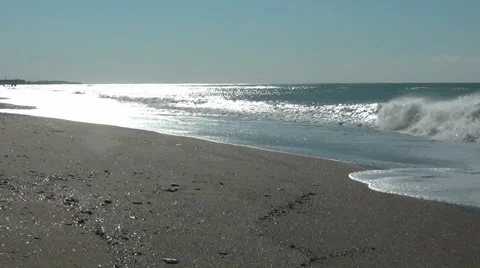 Waves on the beach Stock Footage 46601306