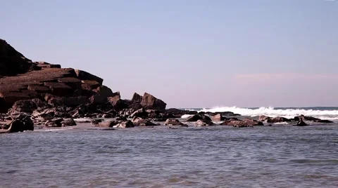 Waves in beach Stock Footage 51109814