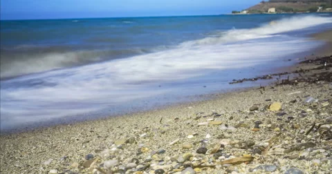Waves on The Beach Stock Footage 54422746