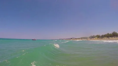 Waves on a beach Stock Footage 71536074