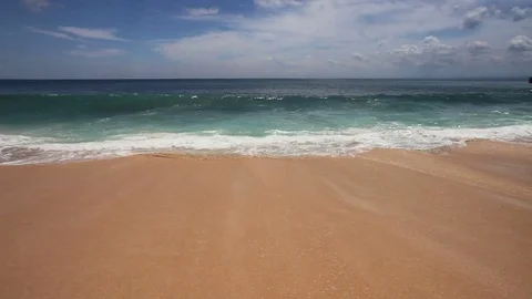 Waves on the beach Stock Footage 76357010